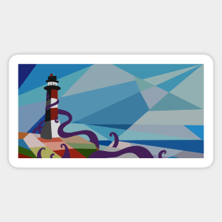 reaching for the lighthouse Sticker